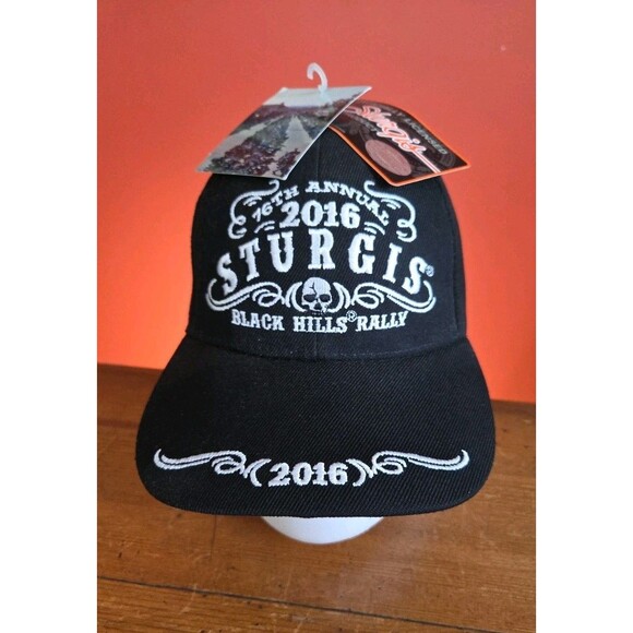2016 76th Sturgis Black Baseball Cap Motorcycle Rally Official Licensed Hat - Picture 1 of 9